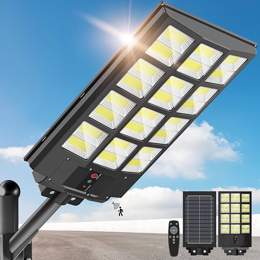 Sunwish 5000W Solar Street Lights Outdoor - 6500K Wide Angle